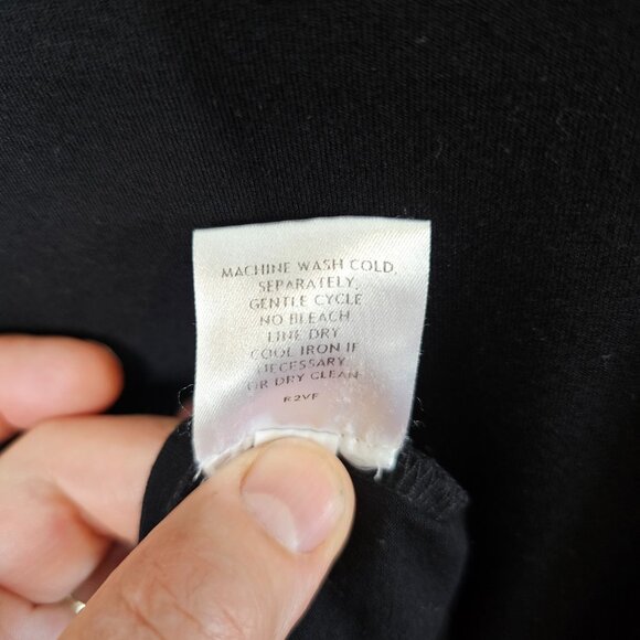 Eileen Fisher Asymmetrical Hem V-Neck Top, Black , Large - Picture 5 of 6